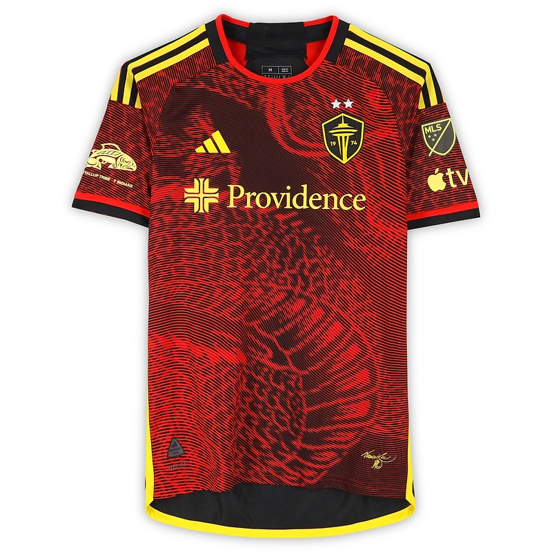 Léo Chú Seattle Sounders FC Autographed Match-Used #23 Red adidas Jersey from the 2024 MLS Season - Size M