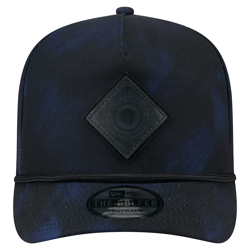 Men's New Era Black Seattle Sounders FC Golfer Snapback Hat