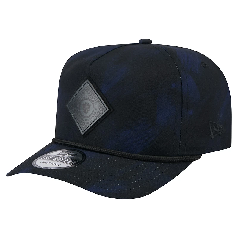 Men's New Era Black Seattle Sounders FC Golfer Snapback Hat