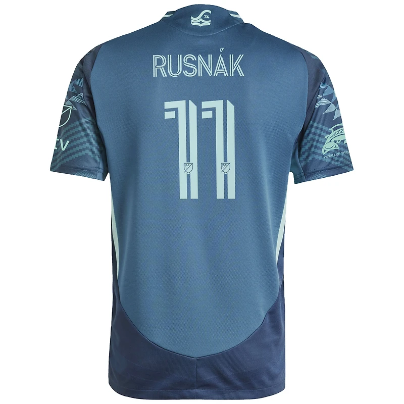 Men's adidas Albert Rusnak Blue Seattle Sounders FC 2025 The Salish Sea Kit Authentic Player Jersey