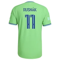 Men's adidas Albert Rusnak Rave Green Seattle Sounders FC 2026 The Evergreen State Kit On-Field Authentic Patch Jersey
