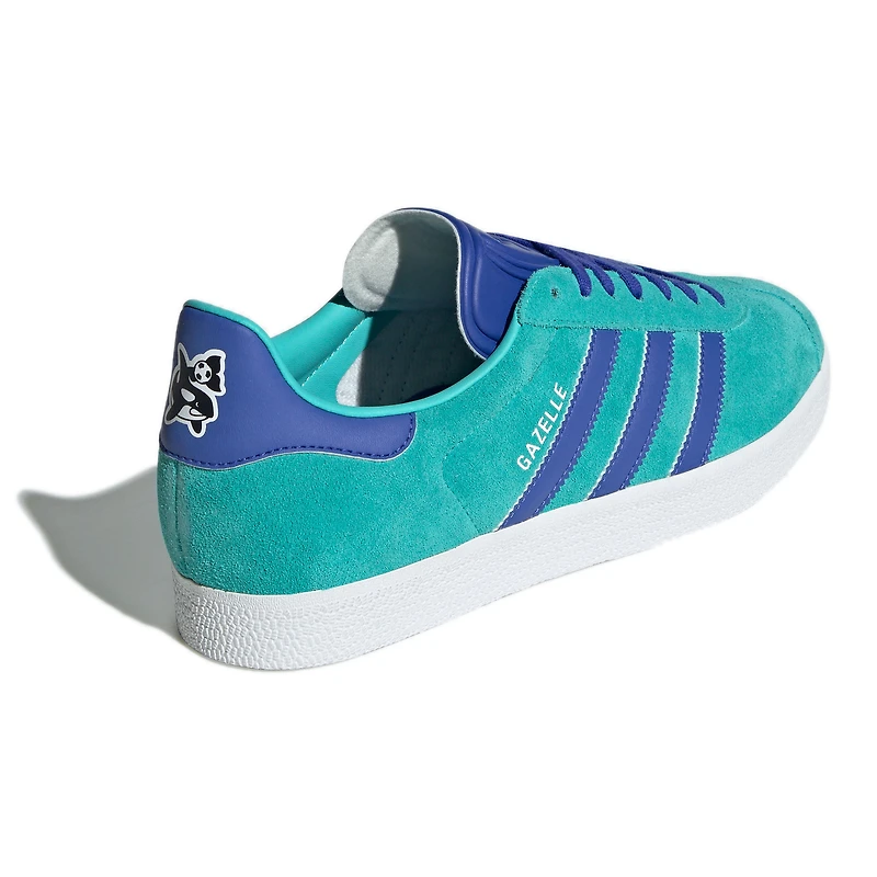 Men's adidas Aqua/Blue Seattle Sounders FC 2025 Jersey Hook Third Gazelle Shoes