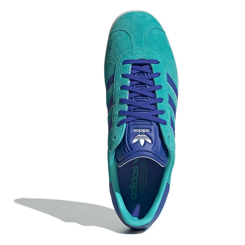 Men's adidas  Aqua/Blue Seattle Sounders FC 2025 Jersey Hook Third Gazelle Shoes