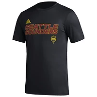T-shirt adidas Seattle Sounders FC Team Jersey Hook AEROREADY noir pour homme