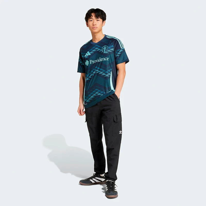 Maillot réplique du kit The Salish Sea 2025 des Seattle Sounders FC bleu adidas pour homme