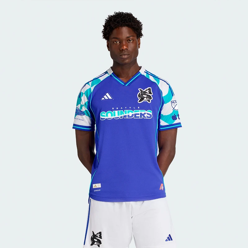 Men's adidas Blue Seattle Sounders FC 2025 Third Authentic Jersey