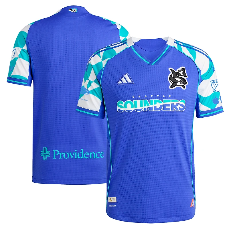 Men's adidas Blue Seattle Sounders FC 2025 Third Authentic Jersey