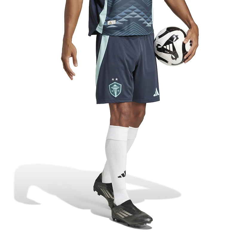 Men's adidas Blue Seattle Sounders FC Away 2025 The Salish Sea Kit Authentic Shorts