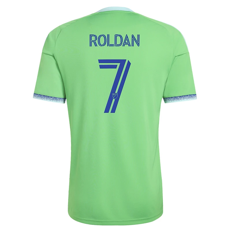 Maillot réplique adidas Cristian Roldan Rave Green Seattle Sounders FC 2026 « The Evergreen State » pour homme