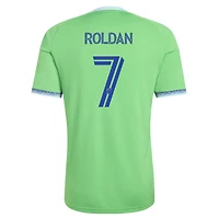 Maillot réplique adidas Cristian Roldan Rave Green Seattle Sounders FC 2026 « The Evergreen State » pour homme