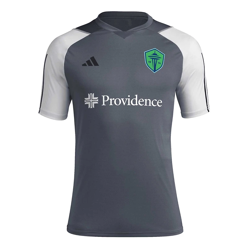 Maillot d'entraînement adidas Seattle Sounders FC 2024 AEROREADY pour homme, gris