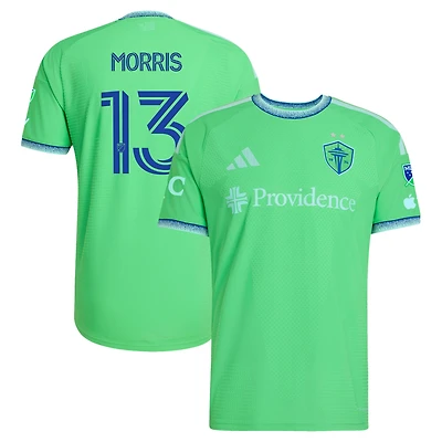 Maillot authentique adidas Jordan Morris Rave Green Seattle Sounders FC 2026 The Evergreen State Kit pour homme
