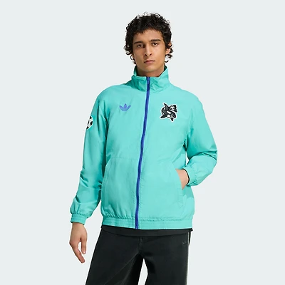 Veste zippée intégrale adidas Originals Aqua Seattle Sounders FC 2025 Archive Collection Anthem pour homme