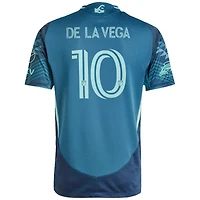 Men's adidas Pedro de la Vega Blue Seattle Sounders FC 2025 The Salish Sea Kit Authentic Player Jersey