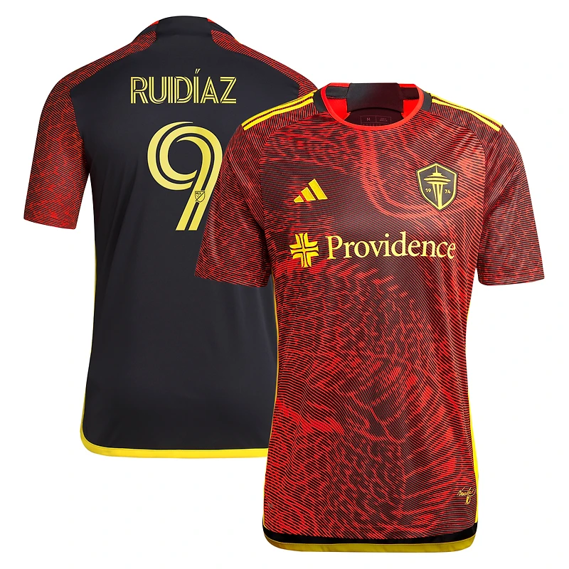 Men's adidas Raul Ruidiaz Red Seattle Sounders FC 2024 The Bruce Lee Kit Replica Player Jersey