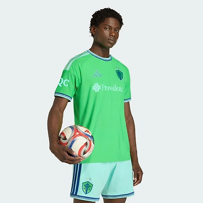 Men's adidas  Rave Green Seattle Sounders FC 2026 The Evergreen State Kit On-Field Authentic Patch Jersey
