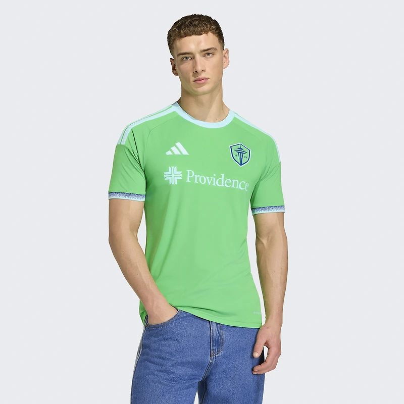 Men's adidas Rave Green Seattle Sounders FC 2026 The Evergreen State Kit Replica Jersey