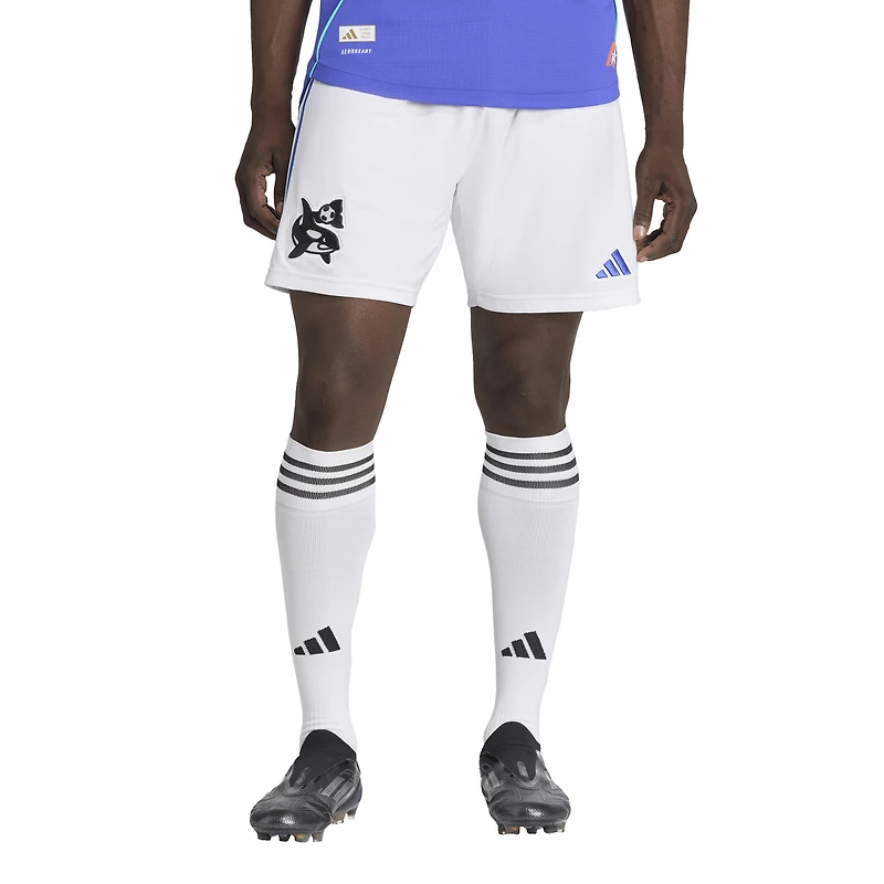 Short authentique adidas blanc Seattle Sounders FC 2025 Archive Collection pour homme