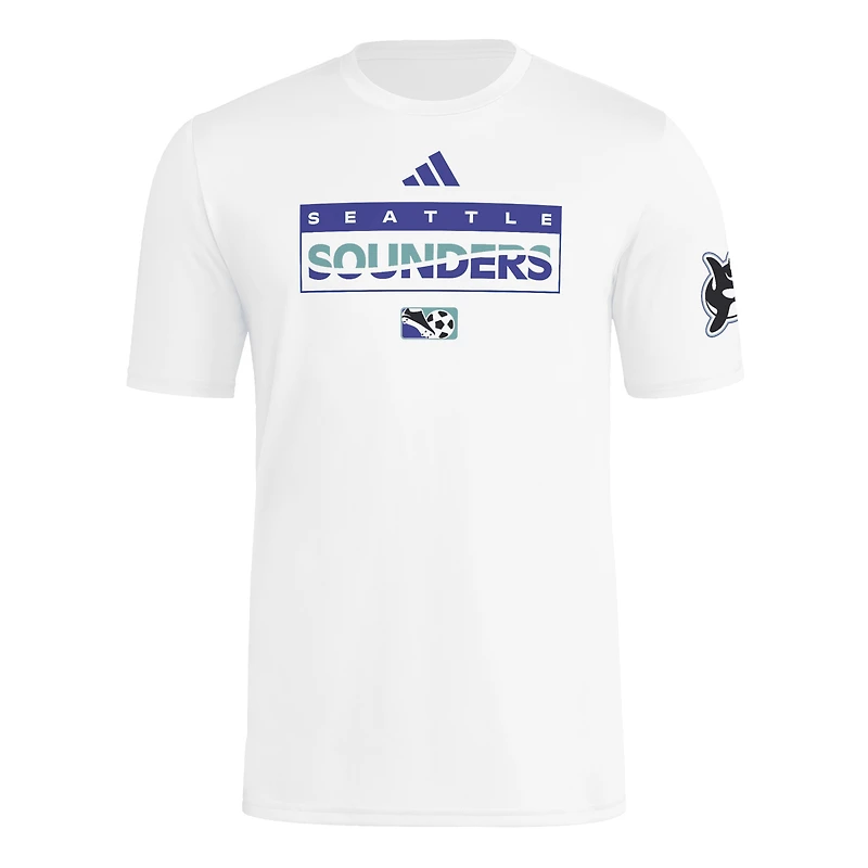 T-shirt adidas blanc Seattle Sounders FC 2025 Archive Collection pour homme