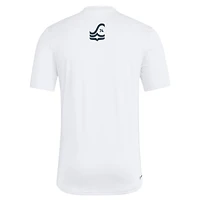 T-shirt adidas blanc Seattle Sounders FC 2025 pour homme avec maillot Hook AEROREADY