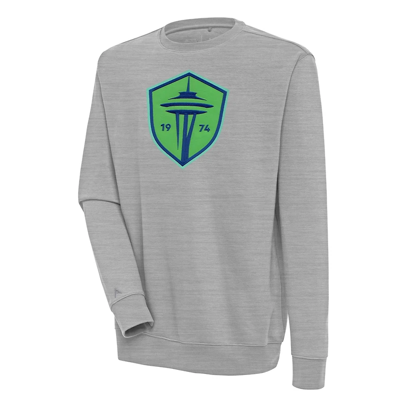 Sweat-shirt Victory gris chiné Antigua pour homme des Seattle Sounders FC