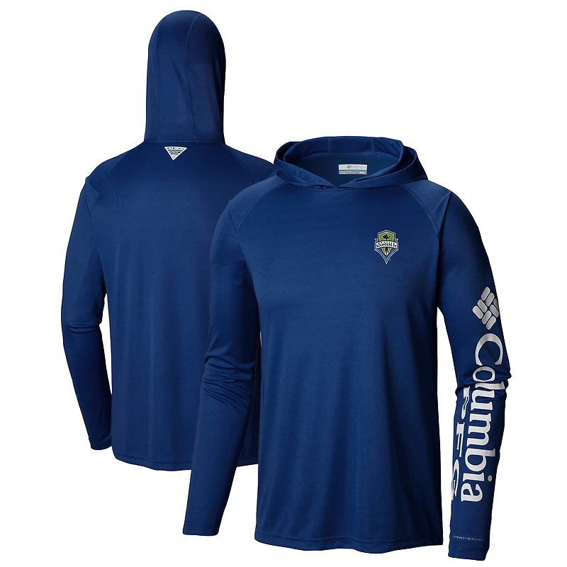 T-shirt à capuche manches longues bleu marine Seattle Sounders FC Terminal Tackle pour homme