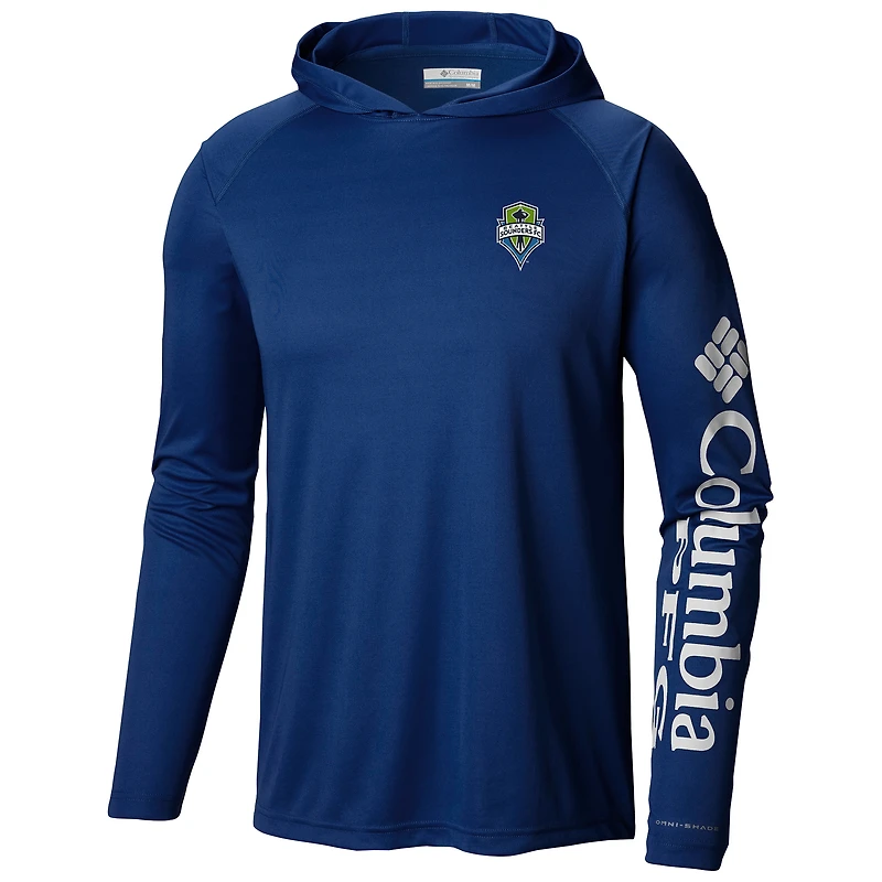 T-shirt à capuche manches longues bleu marine Seattle Sounders FC Terminal Tackle pour homme