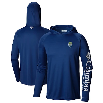 T-shirt à capuche manches longues bleu marine Seattle Sounders FC Terminal Tackle pour homme