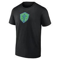 Men's Fanatics  Black Seattle Sounders FC Primary Logo T-Shirt