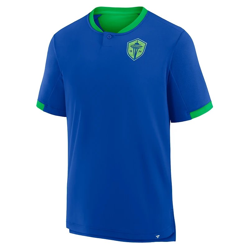 Men's Fanatics Blue Seattle Sounders FC Stoppage Time Striker T-Shirt