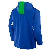 Veste à capuche tissée quart de zip pour homme Fanatics Royal Seattle Sounders FC Free Kick