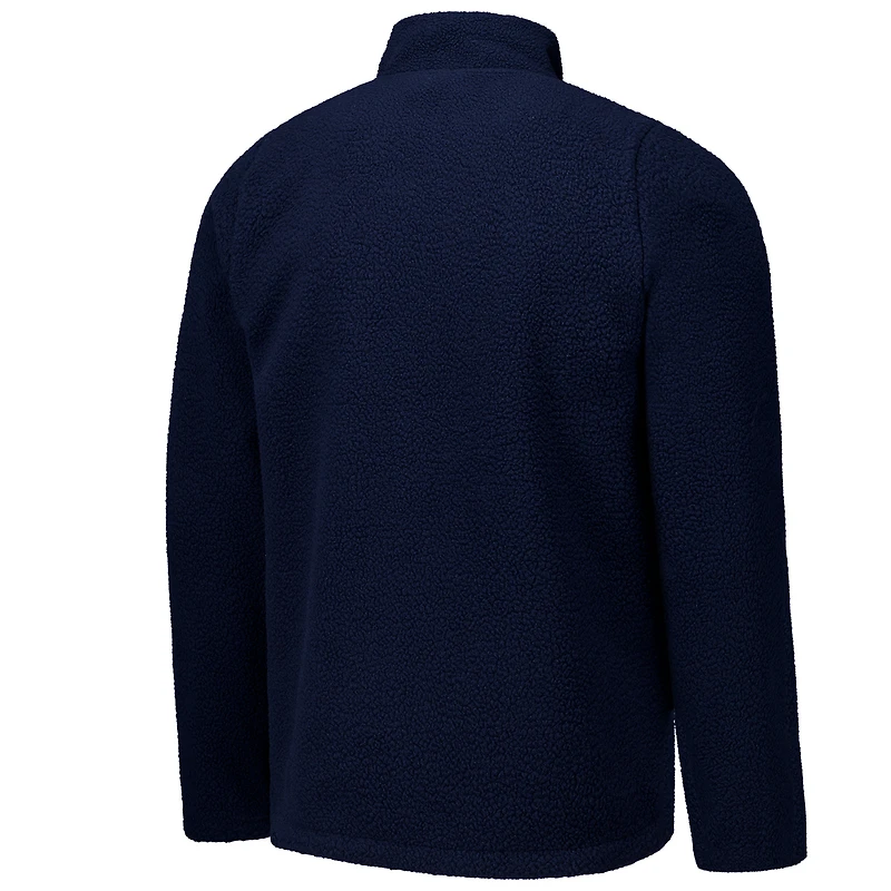 Men's Navy Seattle Sounders FC Pile Full-Zip Jacket