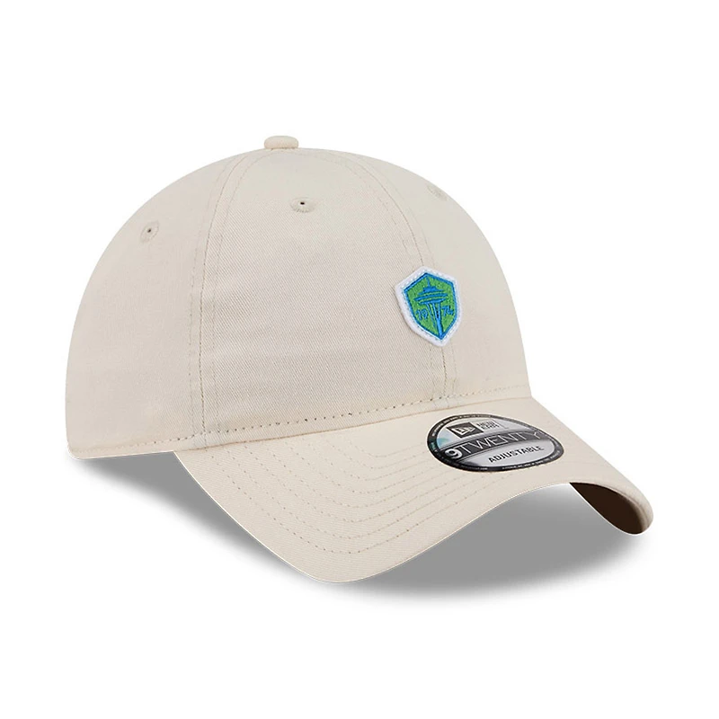 Casquette ajustable New Era beige Seattle Sounders FC Micro Team Logo 9TWENTY pour homme