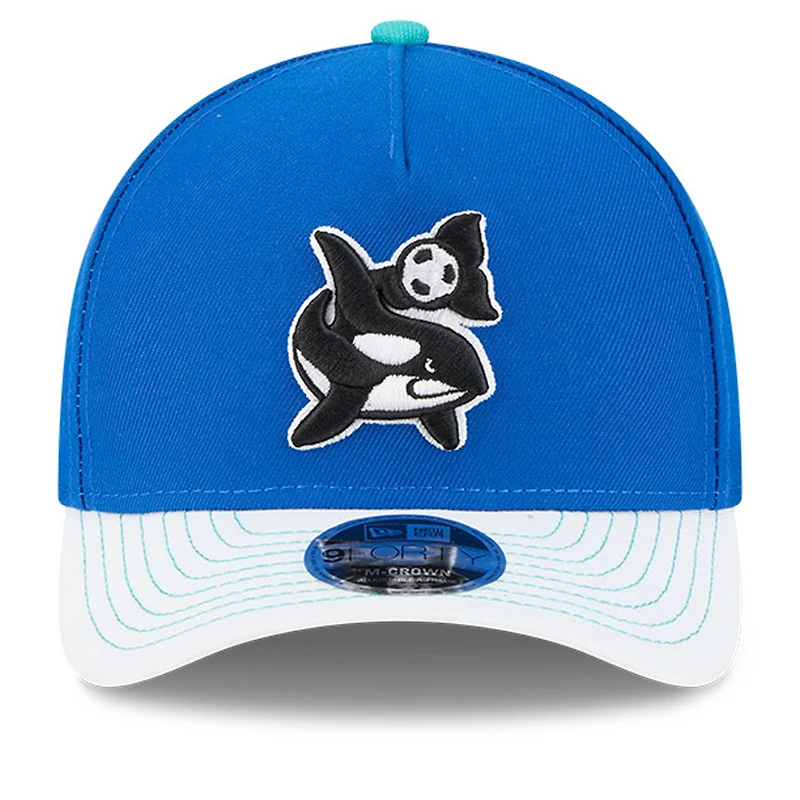Men's New Era  Blue/White Seattle Sounders FC 2025 Jersey Hook 9FORTY M-Crown Adjustable Hat