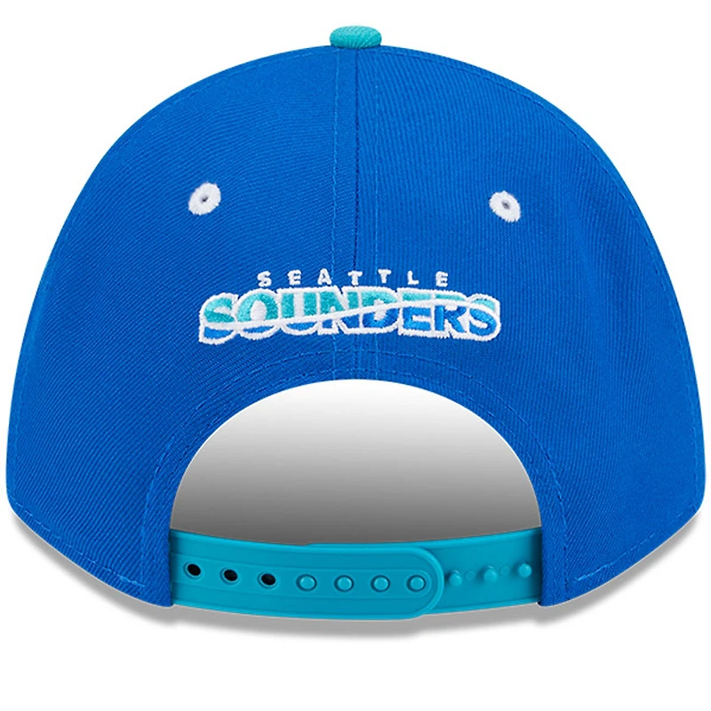 Men's New Era  Blue/White Seattle Sounders FC 2025 Jersey Hook 9FORTY M-Crown Adjustable Hat