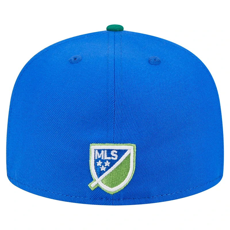 Men's New Era Blue Seattle Sounders FC 2025 Kickoff 59FIFTY Fitted Hat