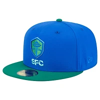 Men's New Era  Blue Seattle Sounders FC 2025 Kickoff 59FIFTY Fitted Hat