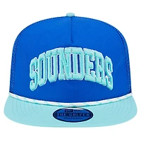 Men's New Era Blue Seattle Sounders FC Throwback Golfer Snapback Hat
