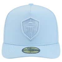 Men's New Era Light Blue Seattle Sounders FC Color Pack A-Frame 59FIFTY Fitted Hat