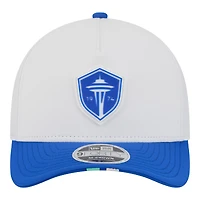Casquette New Era blanche Seattle Sounders FC 2026 MLS Kick Off 9FORTY M-Crown à monture ajustable