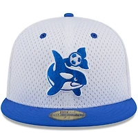 Men's New Era White Seattle Sounders FC Throwback Mesh 59FIFTY Fitted Hat