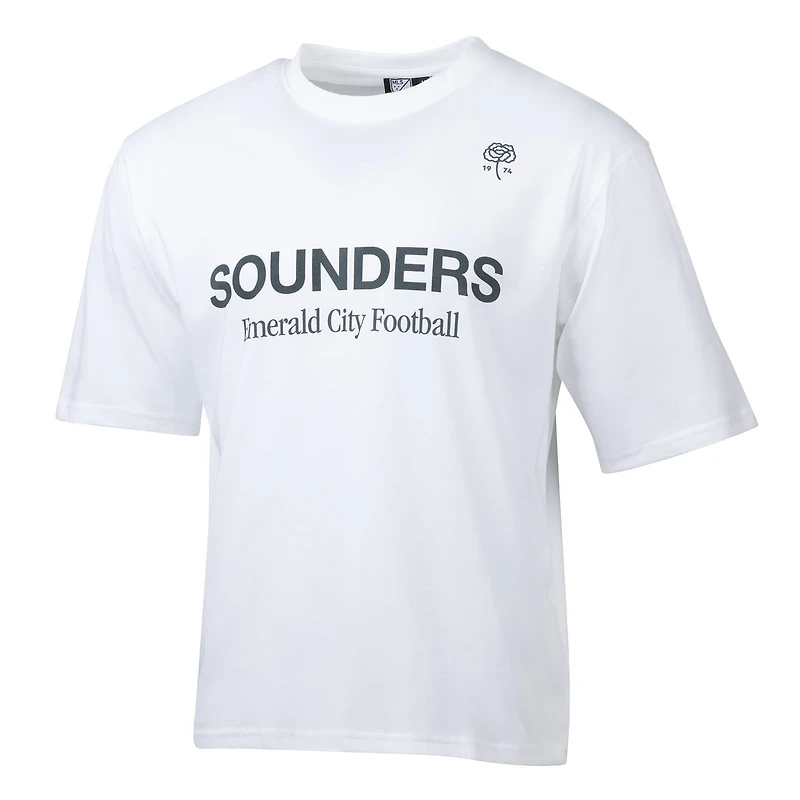 Men's Sport Design Sweden White Seattle Sounders FC Celestial Oversized Graphic T-Shirt