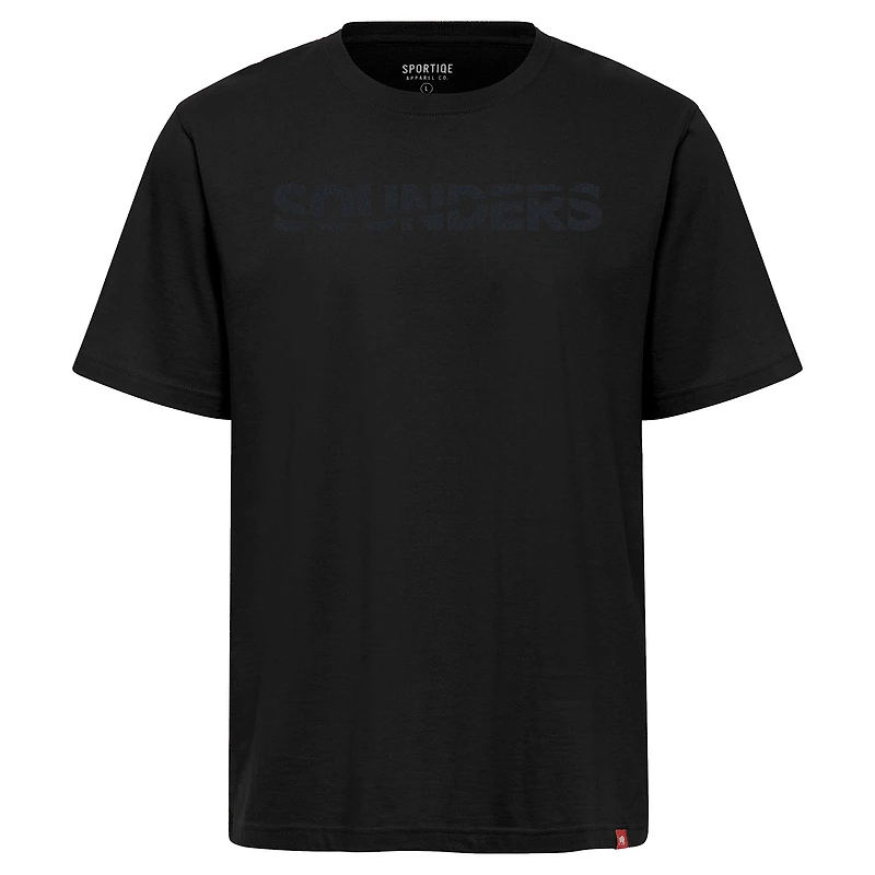 Men's Sportiqe Black Seattle Sounders FC Unmatched Duke T-Shirt