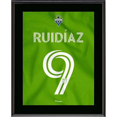 Raul Ruidiaz Seattle Sounders FC 10.5" x 13" Legacy Green Jersey Style Number 9 Sublimated Plaque