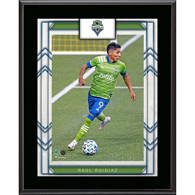 Plaque de joueur sublimée de 10,5" x 13" de Raul Ruidiaz, Seattle Sounders FC