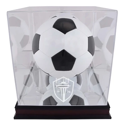 Seattle Sounders FC Mahogany Team Logo Soccer Ball Display Case