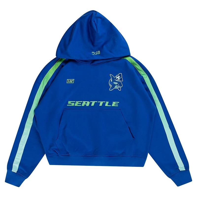 Sweat à capuche unisexe Live Breathe Futbol bleu Seattle Sounders FC Rossi