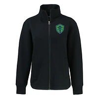 Women's Cutter & Buck  Black Seattle Sounders FC Roam Eco Full-Zip Recycled Jacket