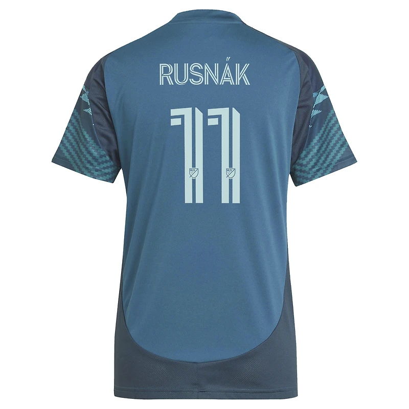 Maillot de joueur réplique du kit The Salish Sea 2025 des Seattle Sounders FC bleu adidas Albert Rusnak pour femme