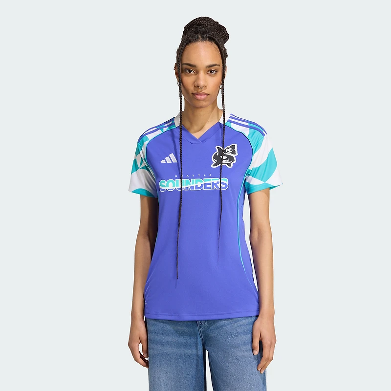 Maillot réplique bleu adidas Seattle Sounders FC 2025 pour femme